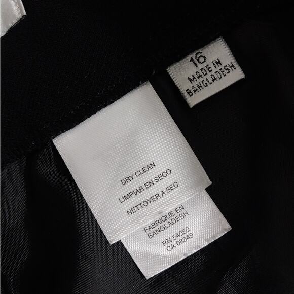 JONES NEW YORK! BLACK MICROFIBER, SLEEK STRAIGHT LEG DRESS PANTS SLACKS! SZ 16 - Picture 9 of 11